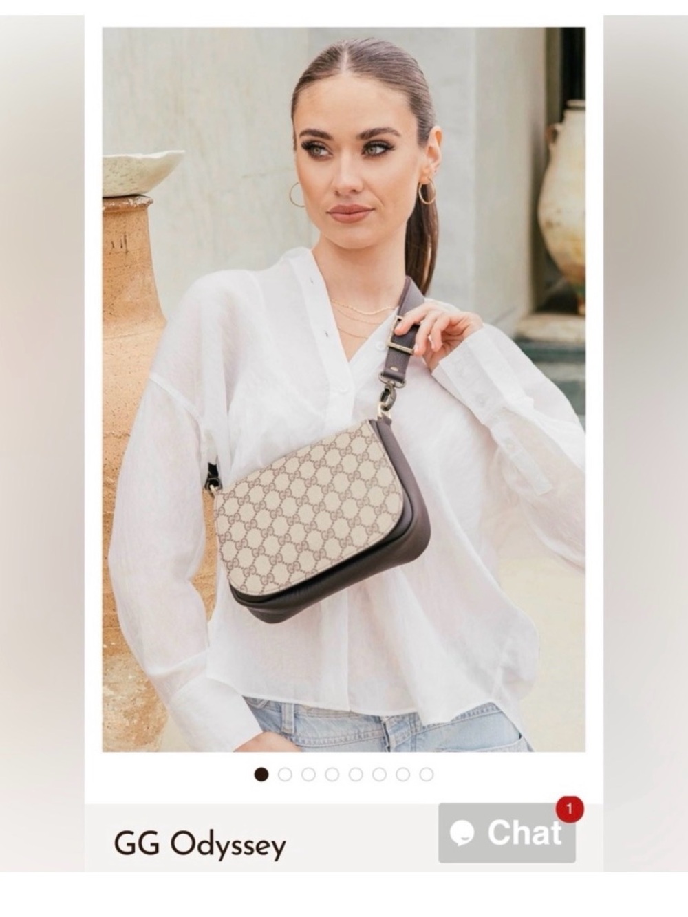 Gucci beige GG Monogram Crossbody Bag By Vintage Boho Bags NEW The Odyssey - Picture 10 of 11